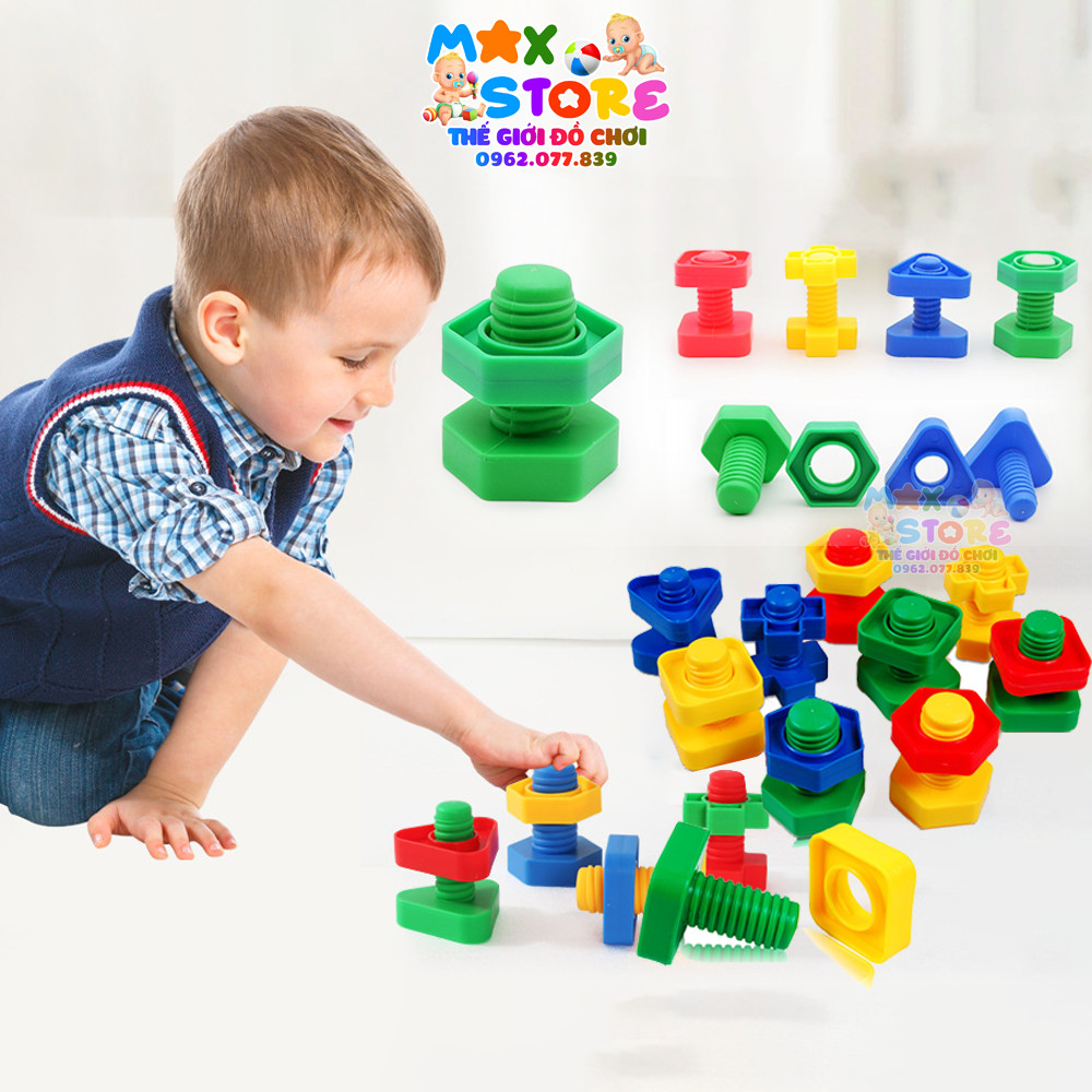 Túi đồ chơi lego ốc vít nhựa tongcai cho bé thực hành lắp ráp
