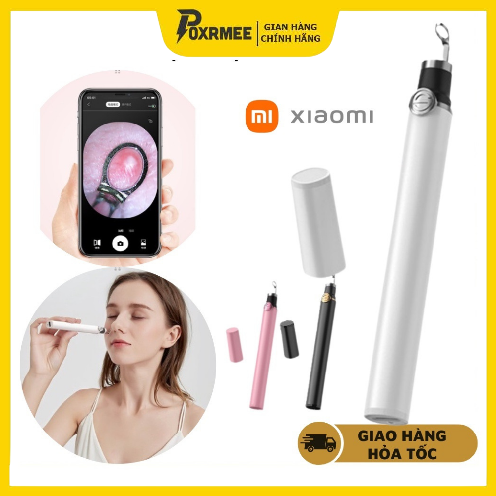 Dụng cụ nặn mụn xiaomi có camera visual smart pore cleaner máy nặn mụn đầu đen hiệu quả an toàn cho da