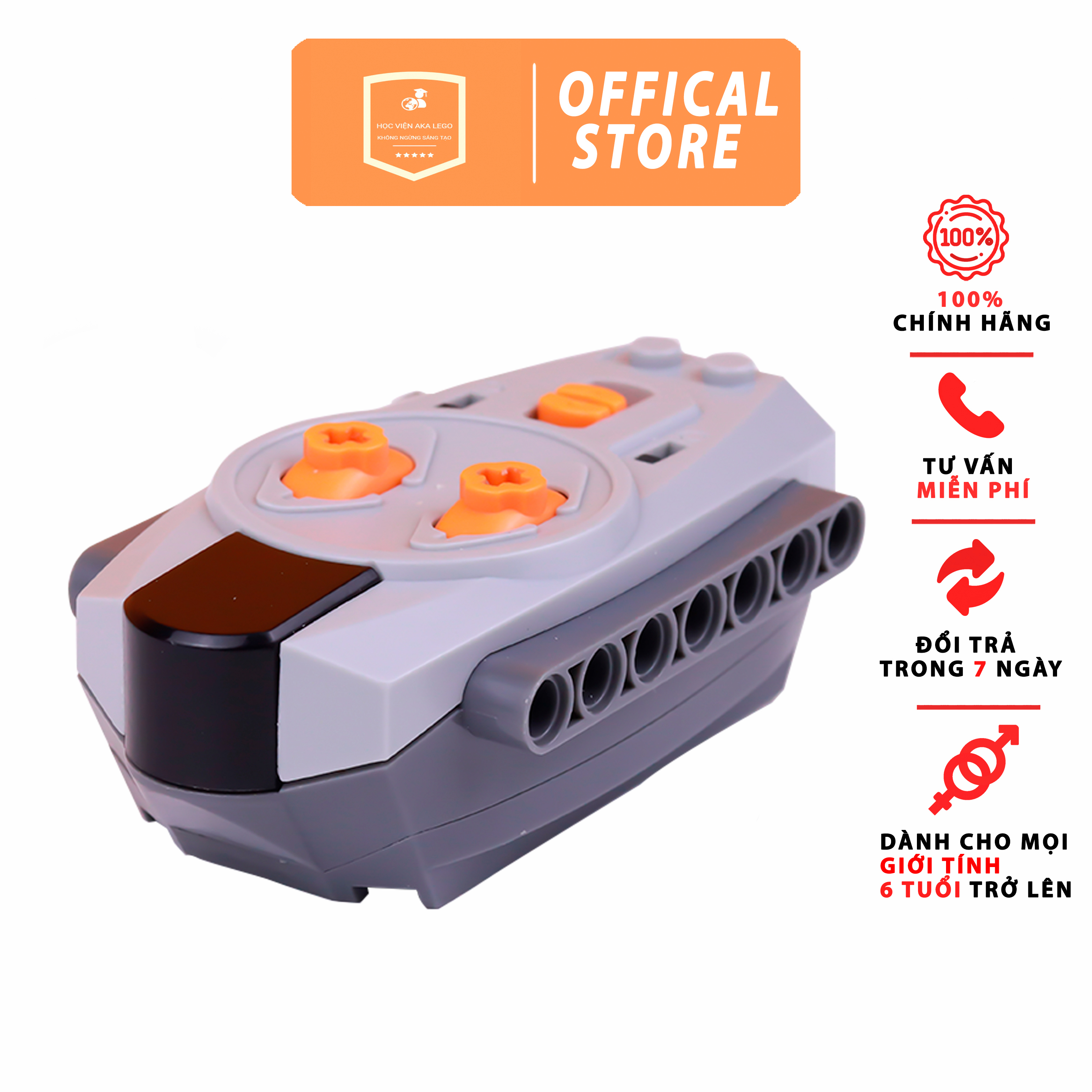 TAY ĐIỀU KHIỂN TỪ XA 2.4G  8885 - Tương Thích LEGO 9686 - Lego Technic - Bảo Hành 1 Năm - Đồ Chơi Giáo Dục (CHÍNH HÃNG HỌC VIỆN AKA LEGO)