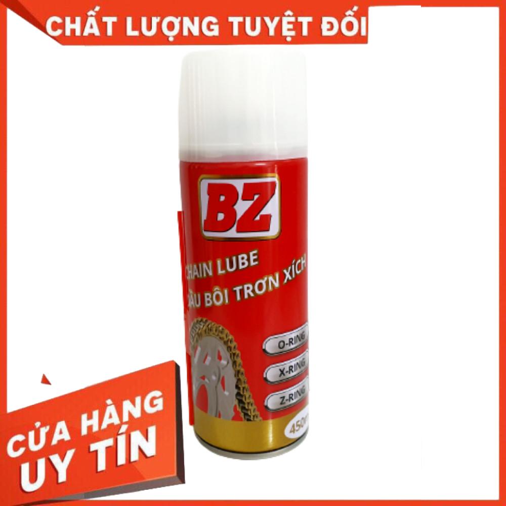 [Chính hãng] Chai Xịt Dưỡng Sên BZ CHAIN LUBE 450ml, chai bôi trơn bảo dưỡng sên BZ 450ml dạng tơ nhện bám dính