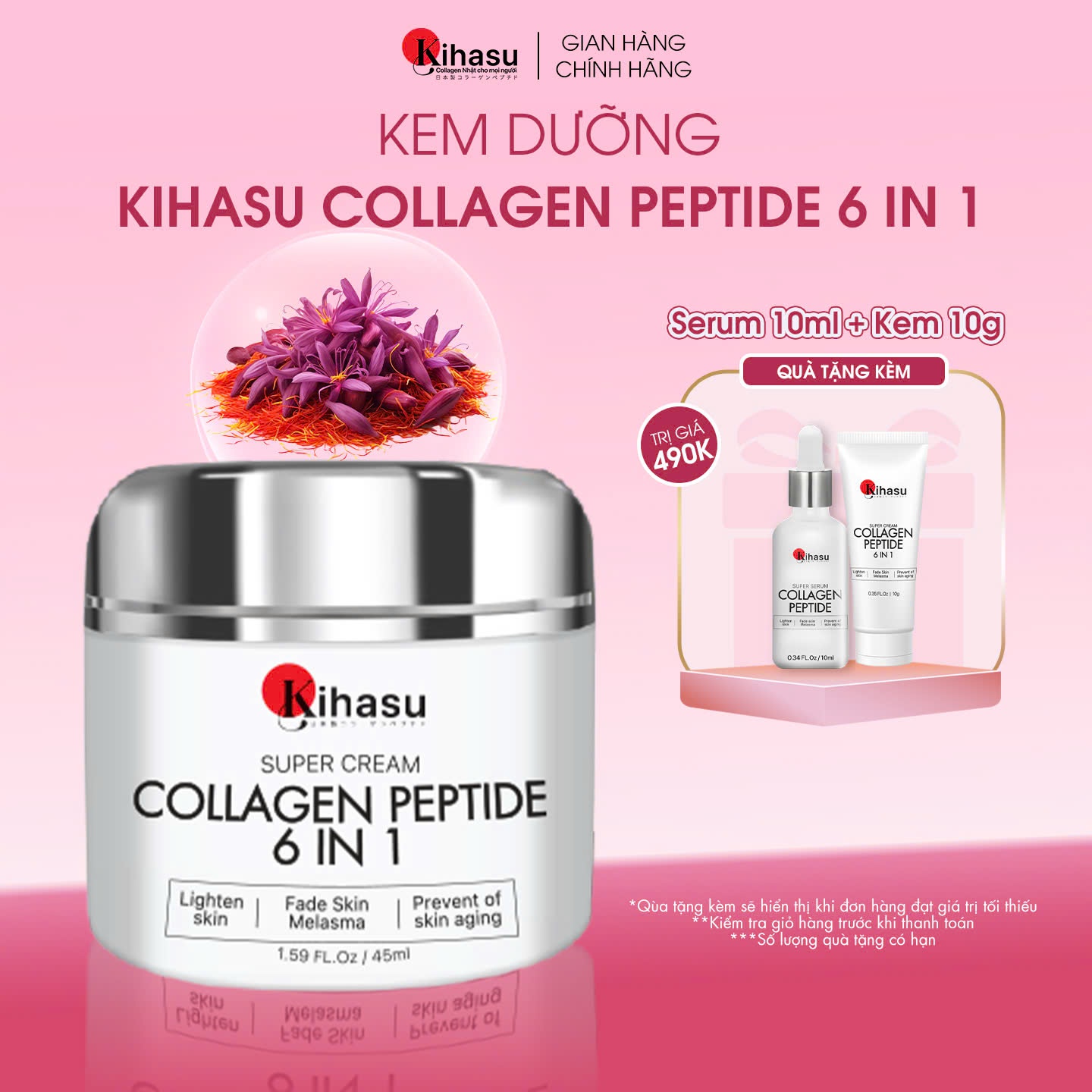 Kem Dưỡng Collagen Kihasu Phục Hồi Da Ngày Và Đêm, Dưỡng Ẩm Da Căng Mướt Sáng Khỏe, Ngăn Các Dấu Hiệu Lão Hóa