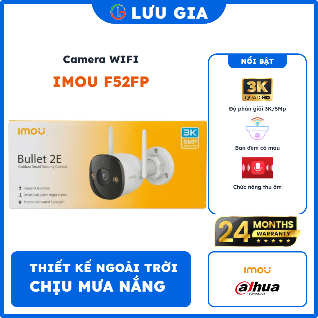 CAMERA GIÁM SÁT NGOÀI TRỜI IMOU BULLET 2E IPC-F52FP
