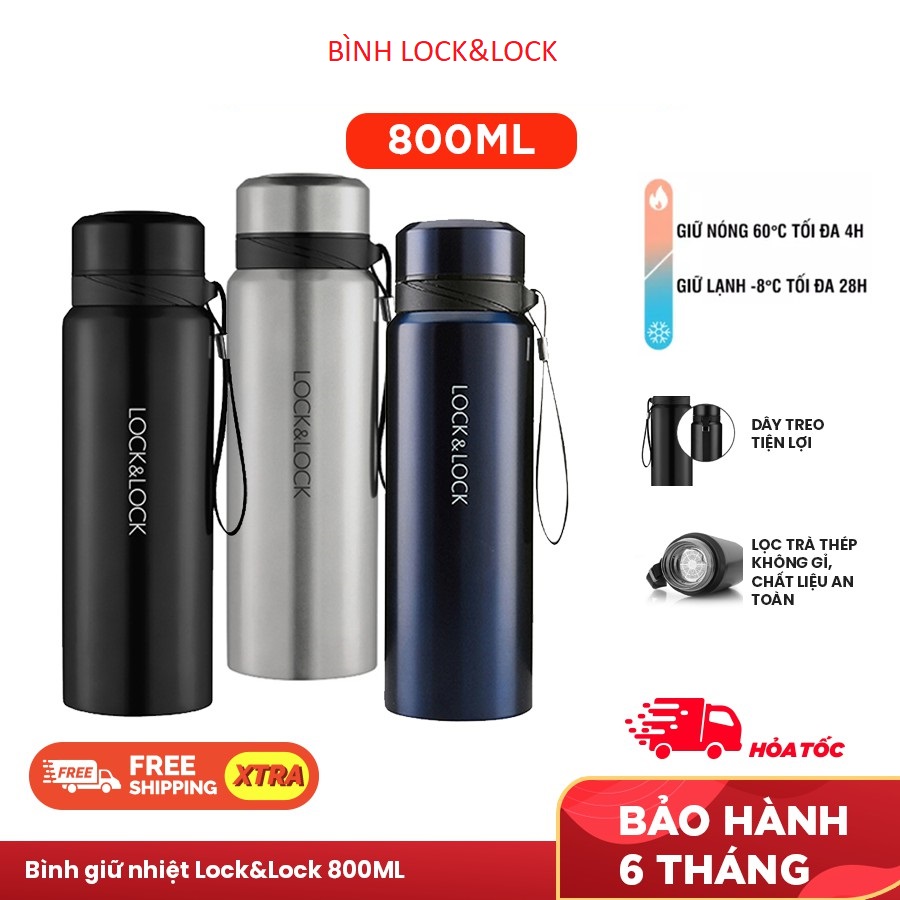 Bình Giữ Nhiệt Lock&Lock Thép Không Gỉ Vacuum Bottle LHC6180FU Chính hãng-Chịu nhiệt tốt-Màu sắc năng động- Bình Giữ Nhiệt Xịn- Bình nước giữ nhiệt