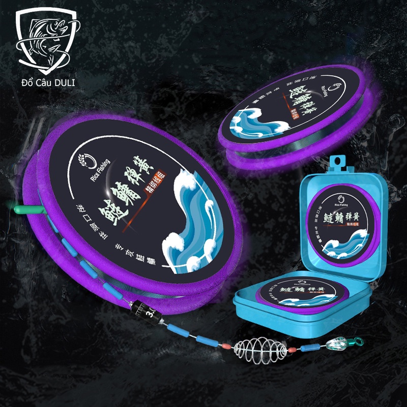 Bộ 2 Dây Trục Câu Đài Buộc Sẵn Cước Câu Cá Tàng Hình Kèm Hộp Đựng Bộ 2 Dây Trục Câu Đài Rice Fishing Nâng Cấp Lò Xo Phân Tấn Mồi, Tạo Ổ Buộc Sẵn Cước Câu Cá Tàng Hình Kèm Hộp Đựng DC-13Cao Cấp - DuLi