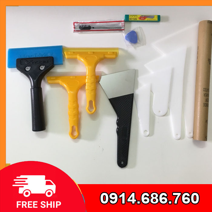 Bộ dụng cụ dán phim cách nhiệt ô tô cơ bản cao cấp hàng taiwan, 10 chi tiết