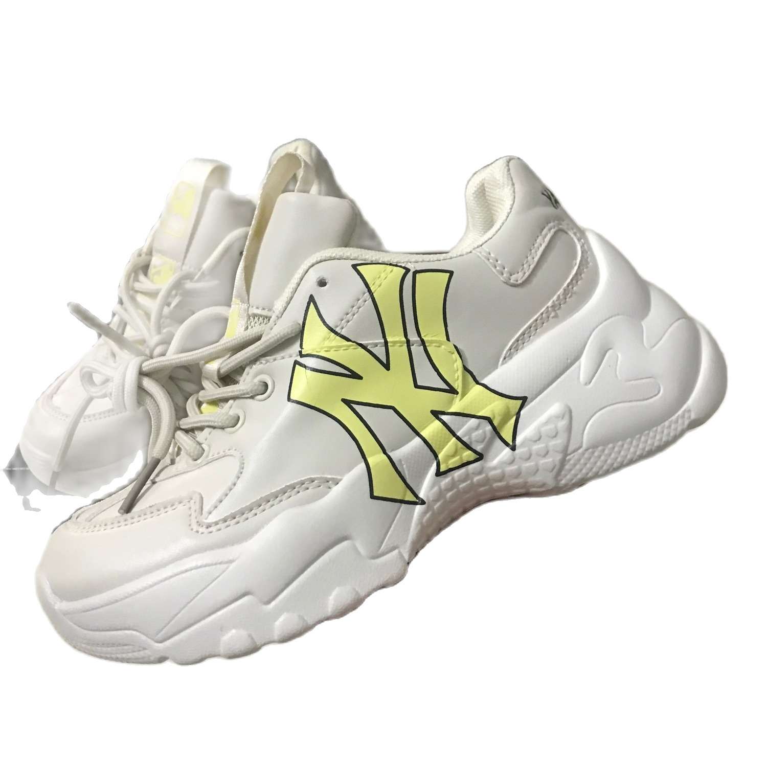 Giầy thể thao mlb trắng chữ vàng nam nữ