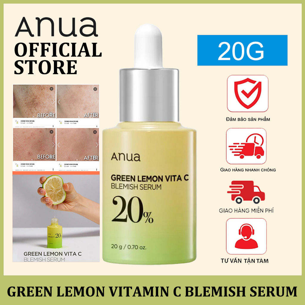 Serum dưỡng trắng 20% Anua Green Lemon Vitamin C Blemish Serum 20ml