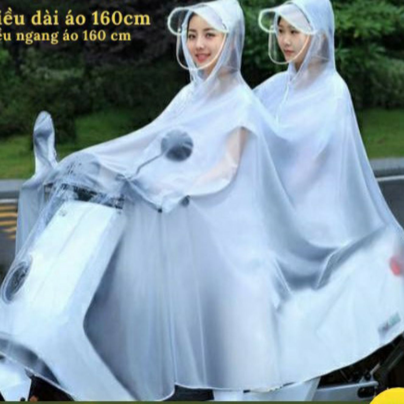 Áo Mưa cao cấp 2 Đầu White Cloudy tiện lợi