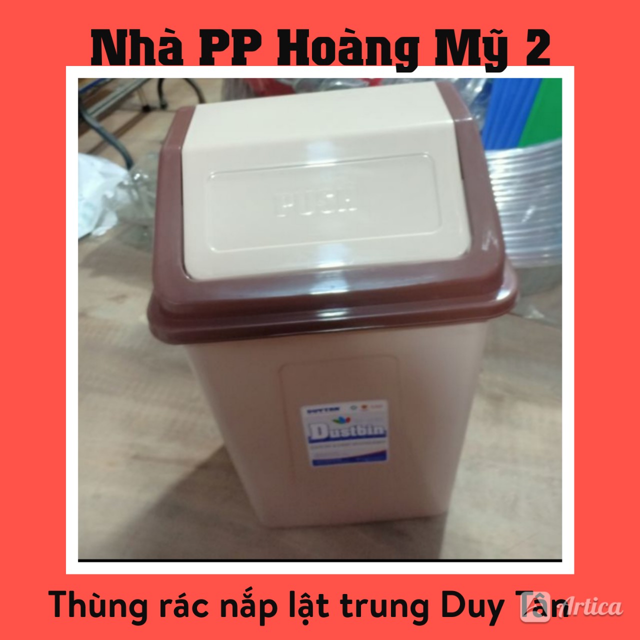 [HCM]Thùng Rác Nắp Lật Nhựa Duy Tân - Loại Trung