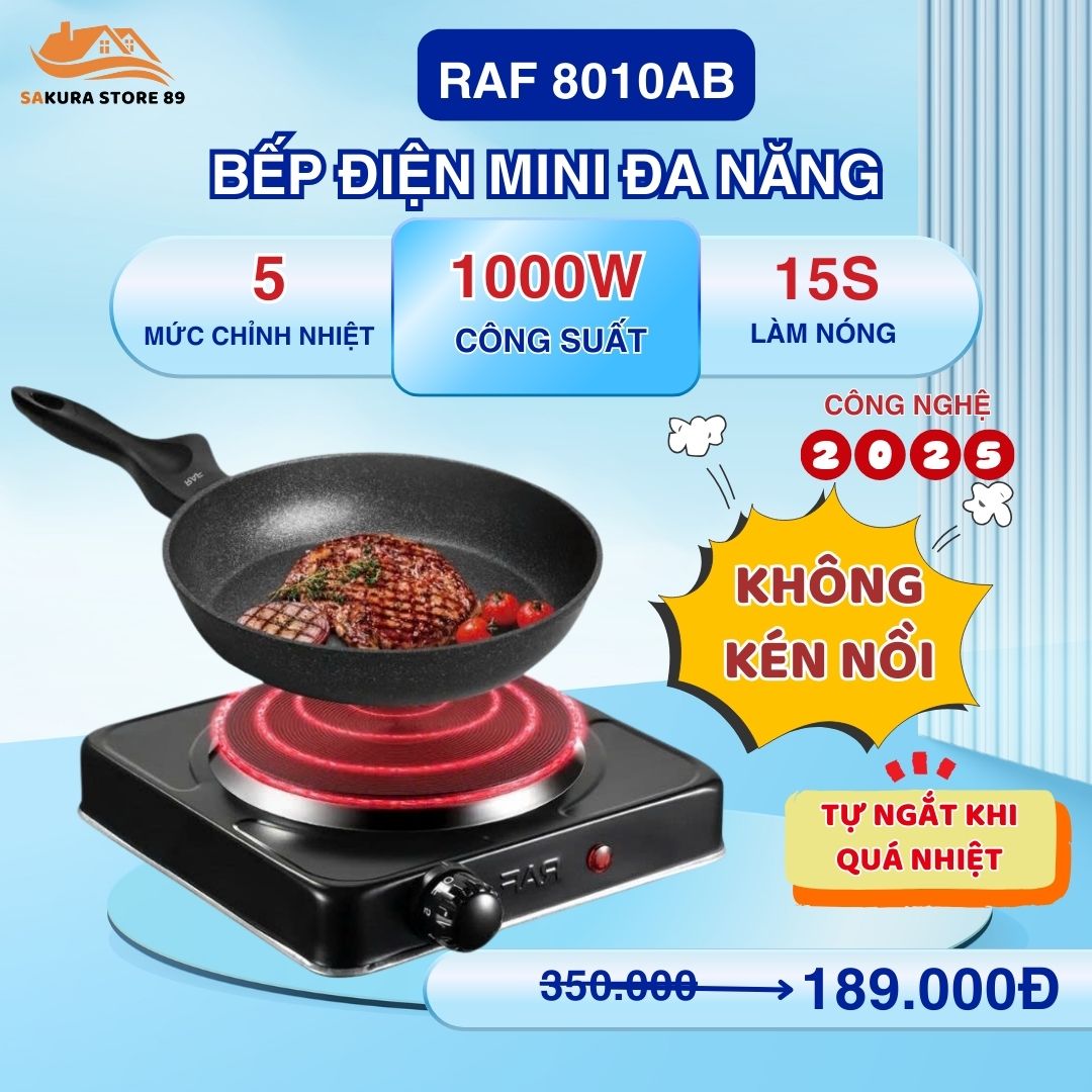 Bếp Điện Từ Cao Cấp Công Suất 1000W, Hẹn Giờ Tiết Kiệm Điện, Không Kén Nồi