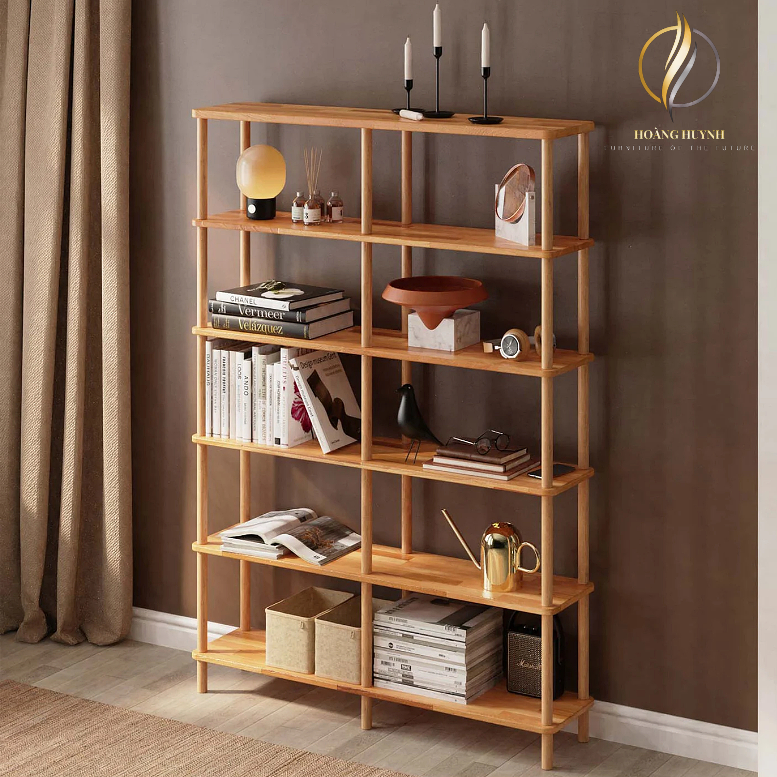 Kệ gỗ đa dụng kệ 2 ngăn - nội thất gỗ hoàng huynh