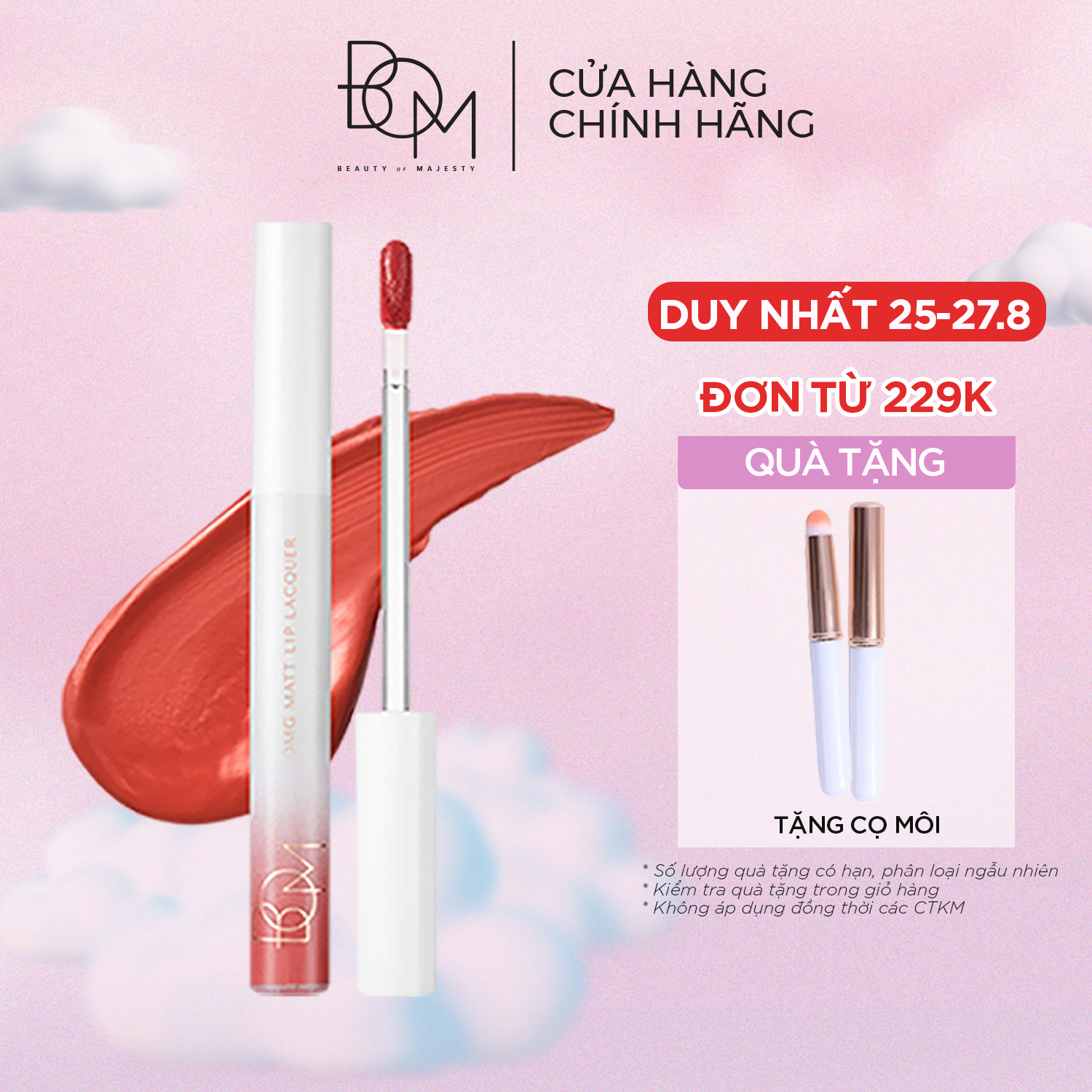 Son Kem Lì BOM OMG Matt Lip Lacquer 4g