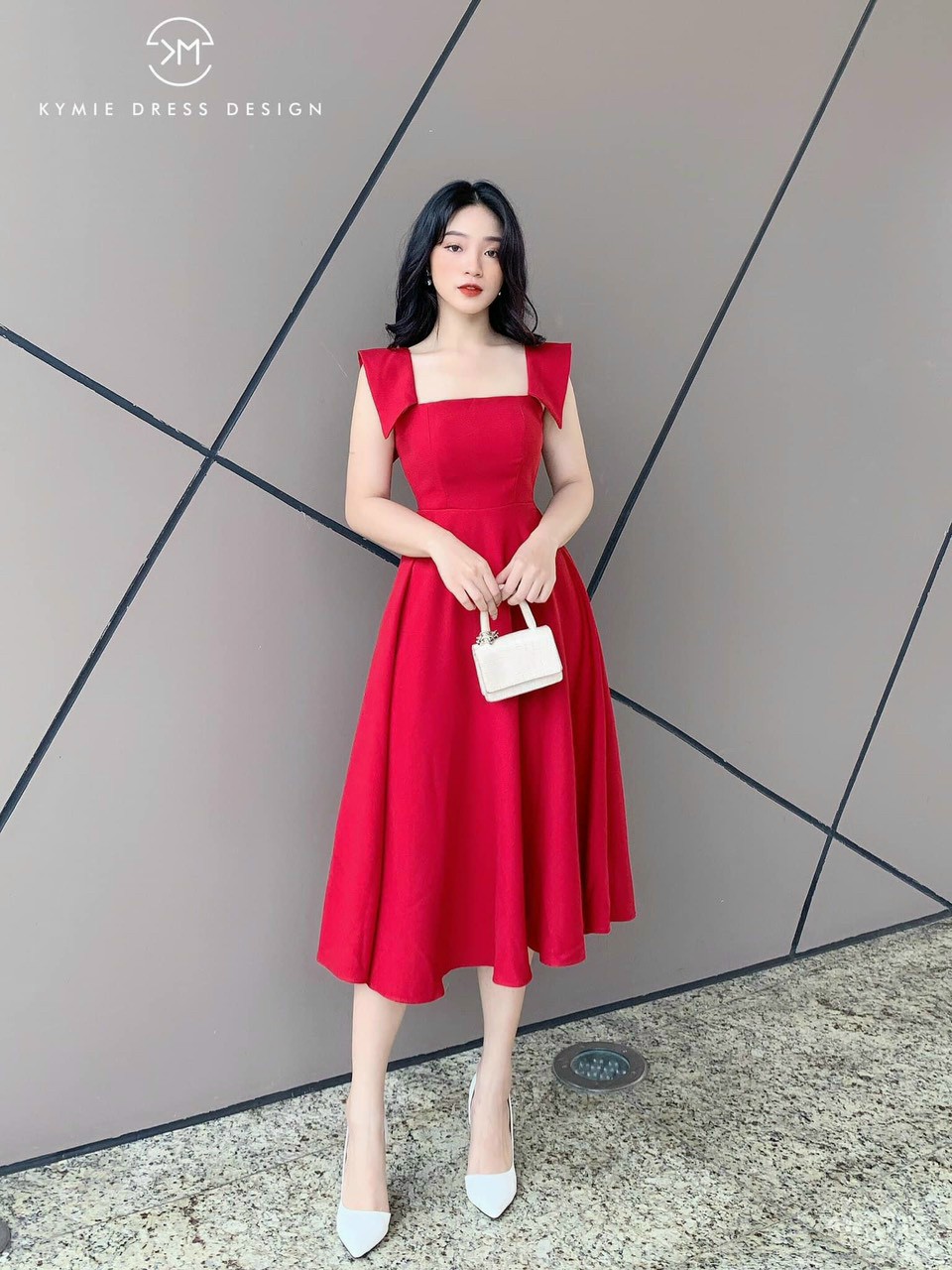 [HCM]Váy đỏ dự tiệc đi chơi siêu đẹp-đầm đỏ noel-đầm tết- red dress super nice leisure-red dress Noel-Tet dress