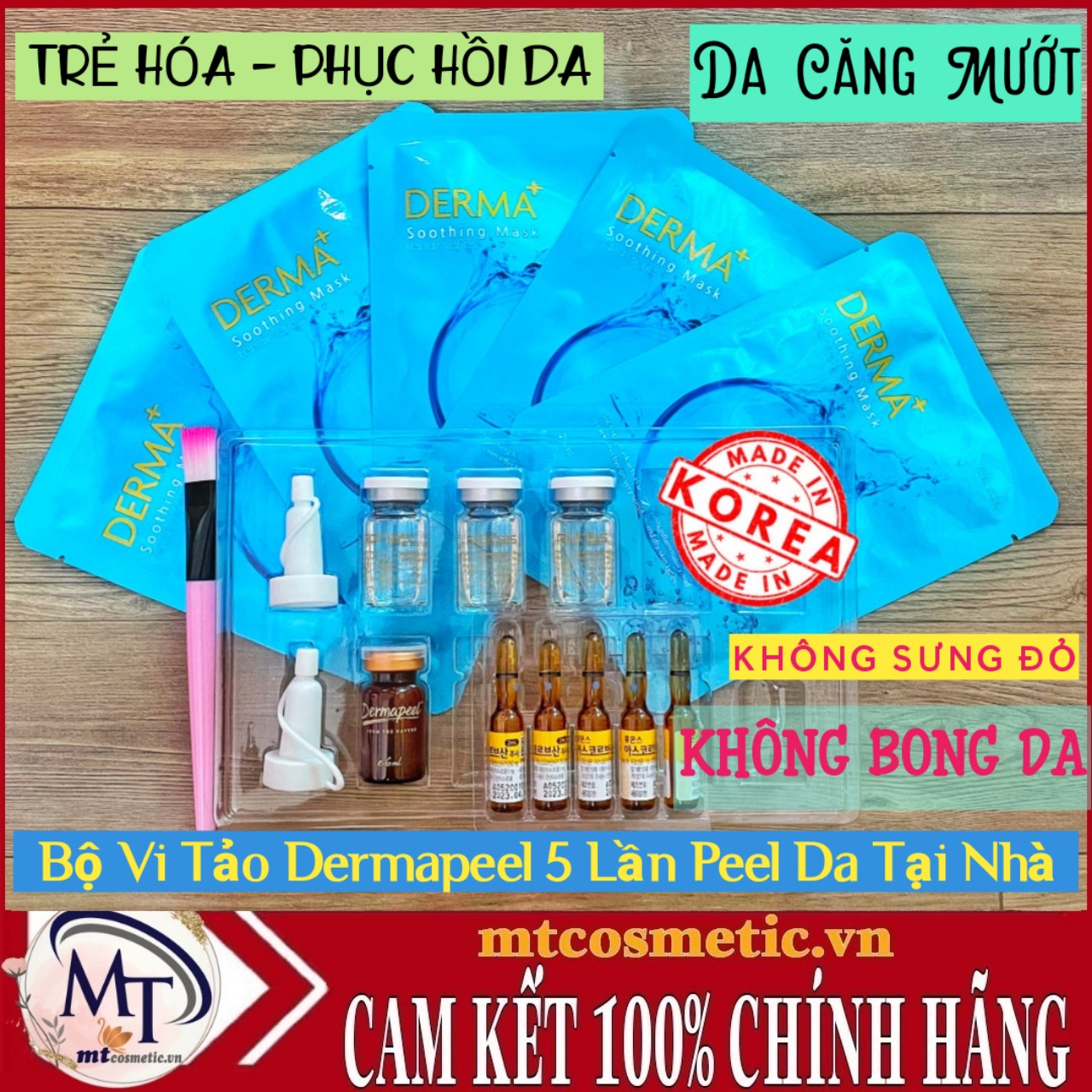 Bộ vi tảo trứng cá tuyết dermapeel+ -trẻ hóa làn da - không gây bong da - bộ nạ dermapeel