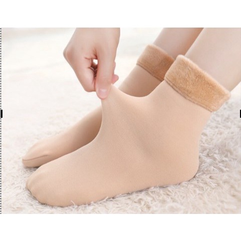 Combo 5 đôi tất lót lông dày siêu ấm.vớ thái ủ kem,vớ lông cừu,vớ dày chống nắng - shop kim yến 5
