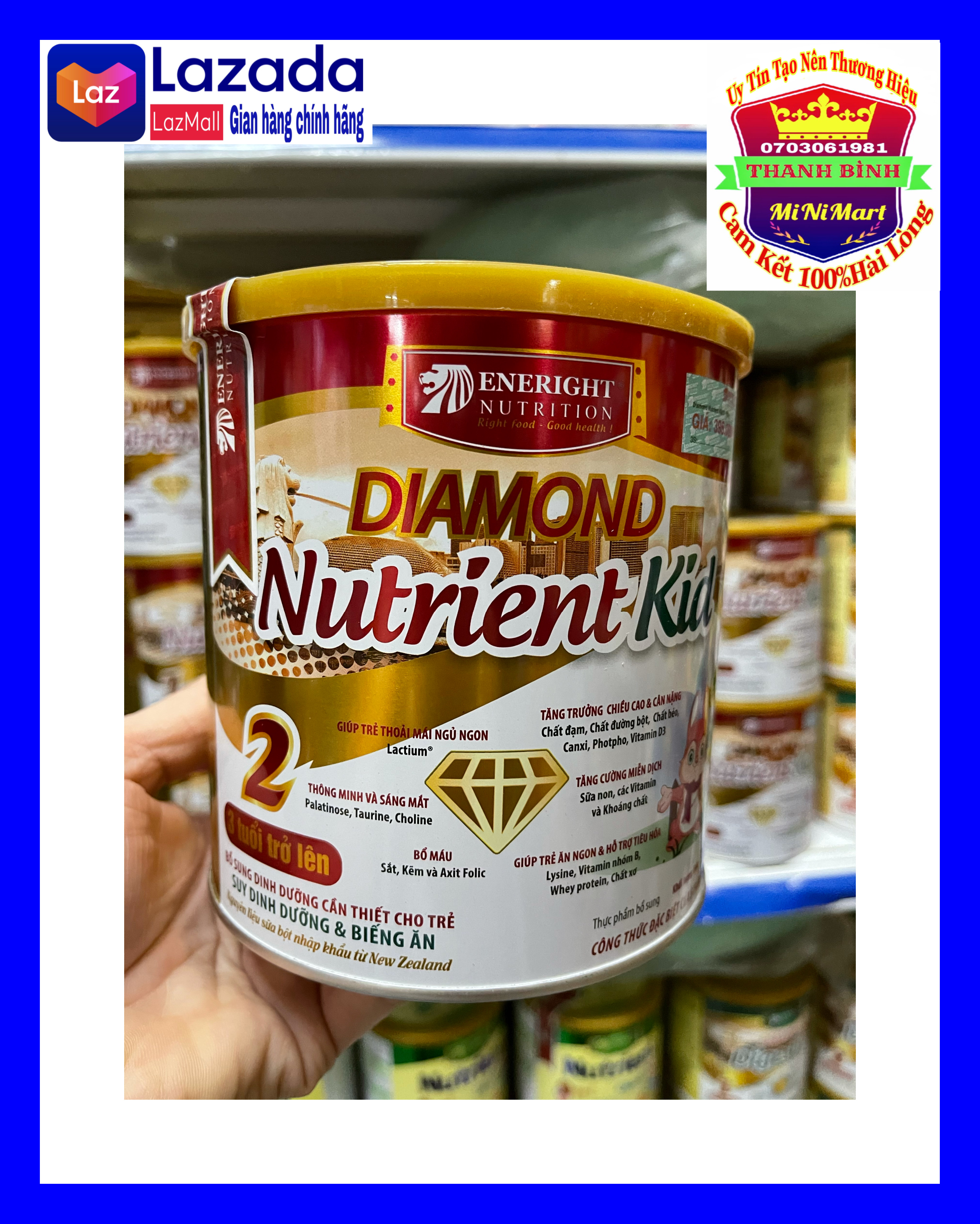 Sữa diamond nutrient kid 2 cho trẻ 3 tuổi trở lên