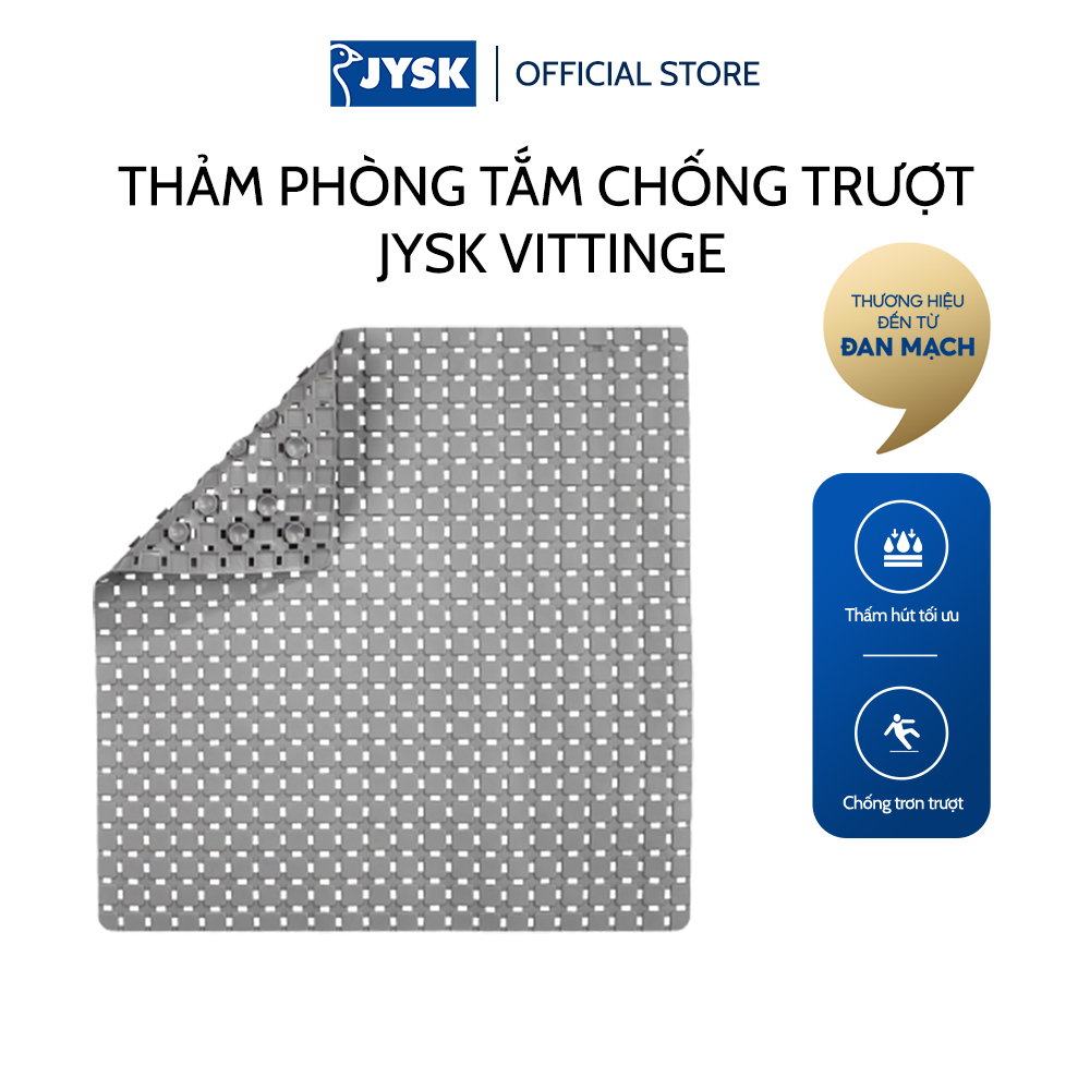 Thảm phòng tắm chống trượt | jysk vittinge | cao su | màu xám | r36xd76cm