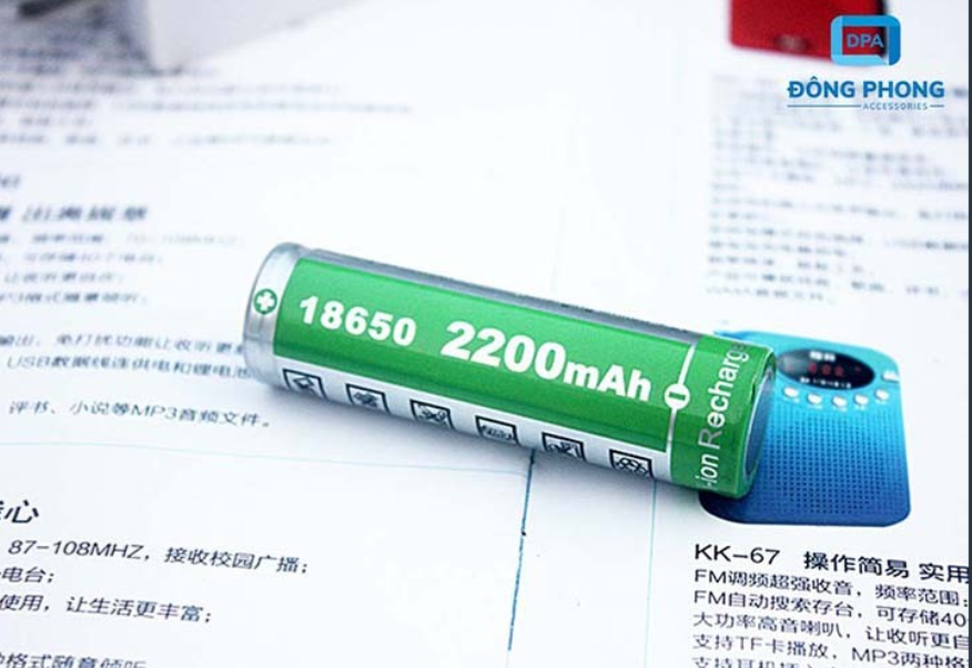 Bộ 2 pin sạc 3.7V 18650