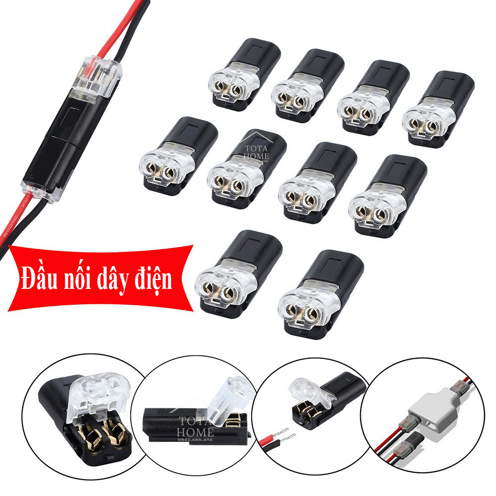 Đầu kết nối dây điện 2 đầu 22-20awg đầu nối tiện dụng nhanh chóng