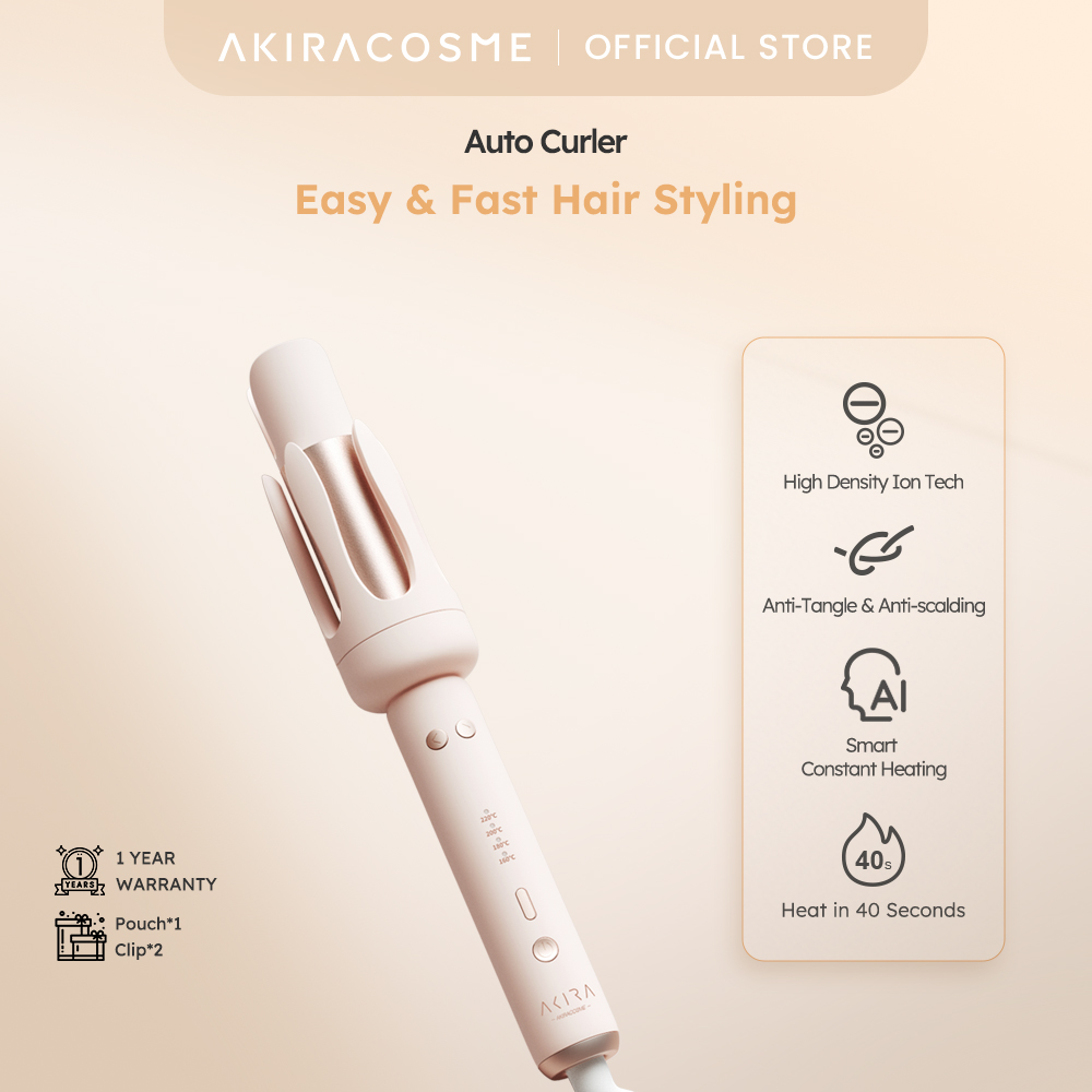 Máy Uốn Tóc Tự Động AKIRA Nhật Bản Máy Uốn Tóc Ion Âm Máy Uốn Tóc Phẳng Cầm Tay Dụng Cụ Tạo Kiểu Sóng Lớn Hàng Ngày Cho Phụ Nữ Quà Tặng Sinh Nhật