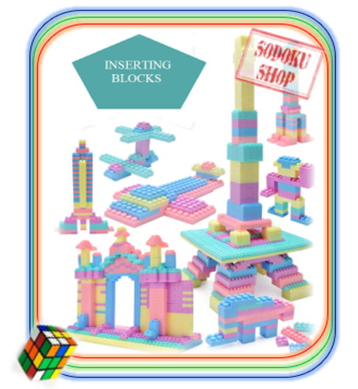 07005 gạch lẻ tương thích lego duplo - 144 chi tiết kèm túi đựng - đồ chơi xếp hình cho bé
