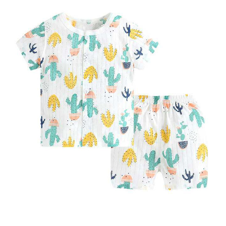 Bộ quần áo trẻ em cotton giấy cho bé QATE219 cho bé sơ sinh đến 15kg