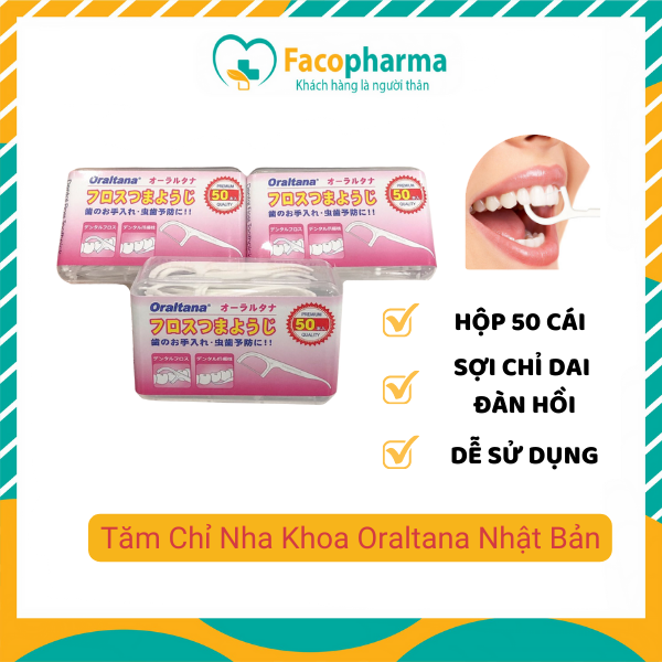 [HCM]Tăm Chỉ Nha Khoa Oraltana Hộp 50 Cái