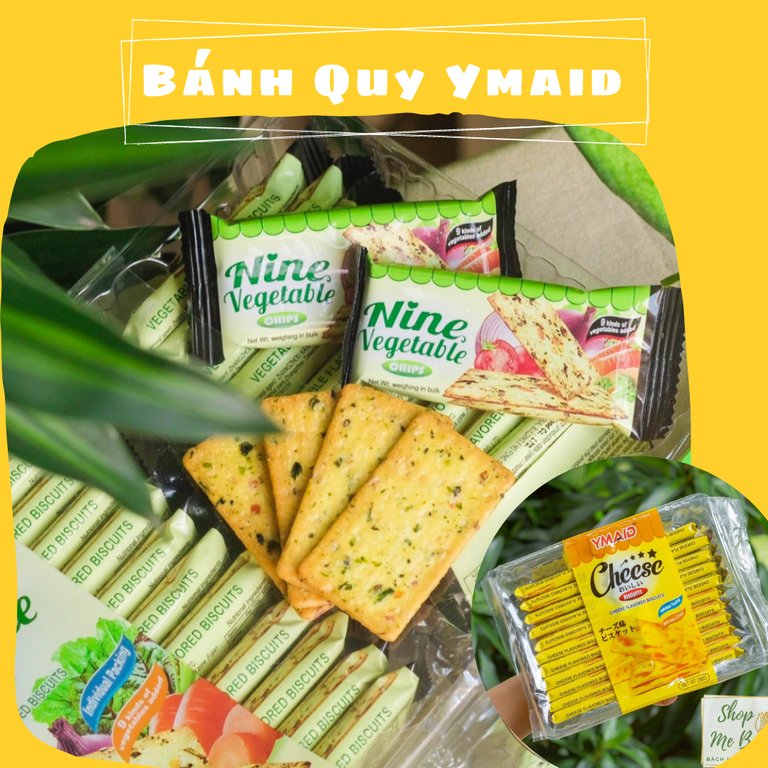 Bánh quy giòn vị rau củ nine vegetable 288g - ymaid hongkong shop mẹ bắp