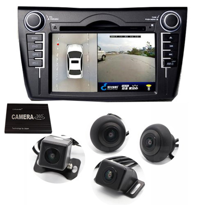 Camera hành trình 360 độ cao cấp chuẩn ahd dành cho tất cả các loại xe ô tô có sử dụng màn hình hiển thị - mã: 360ahd-lv-558
