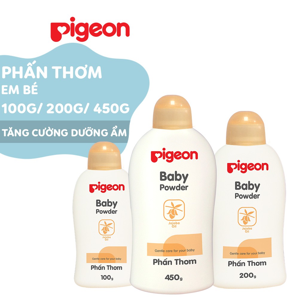 Phấn thơm em bé pigeon nắp màu 100g/200g/450g