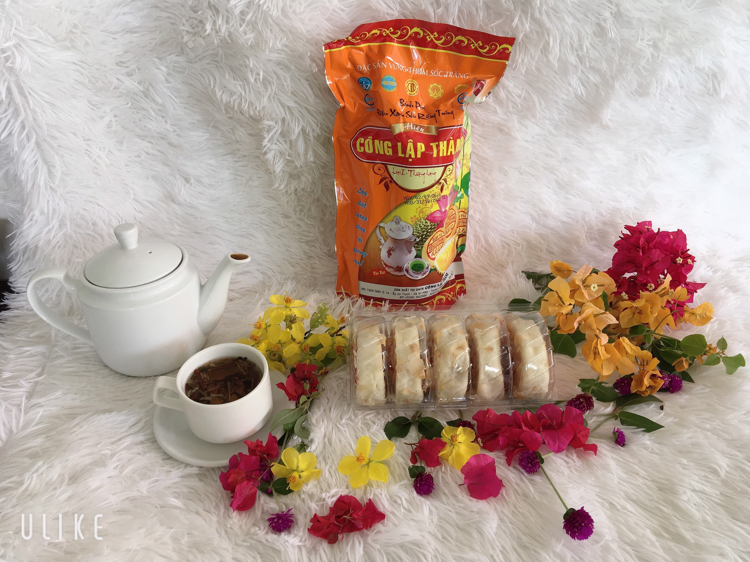 Bánh Pía Đậu Xanh Sầu Riêng Trứng Muối 500gam Công Lập Thành