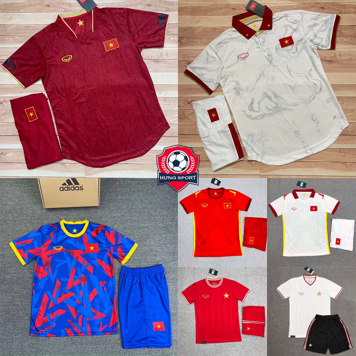 Áo Bóng Đá Đội Tuyển Việt Nam 2022 - Chuẩn Mẫu Thi Đấu - Vải Polyester Gai Thái Cao Cấp