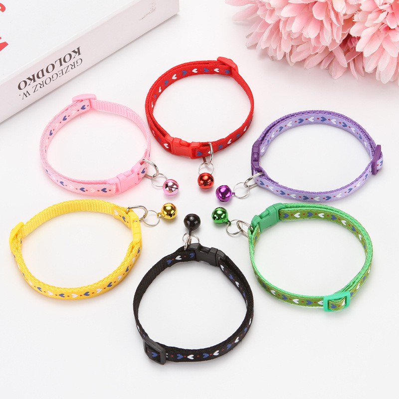 Vòng cổ hình trái tim có chuông cho chó mèo