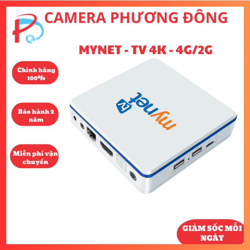 Android MYTV MYNET TV RAM 4G, ROM 32G, Hệ điều hành Android 13, Kèm Remote Voice, Bản mới nhất 2024 - hàng chính hãng