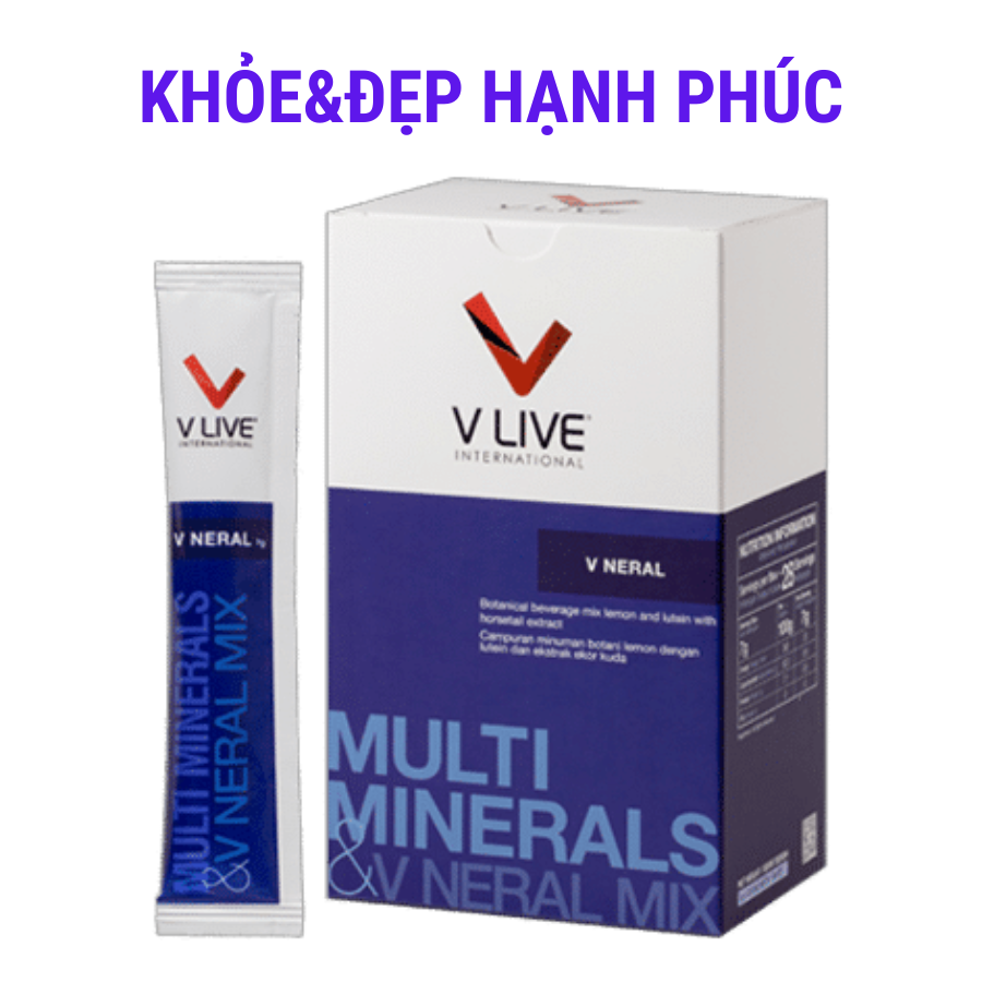 V-Neral - Bộ 3 thực phẩm dinh dưỡng tế bào Vlive - 28 gói/hộp