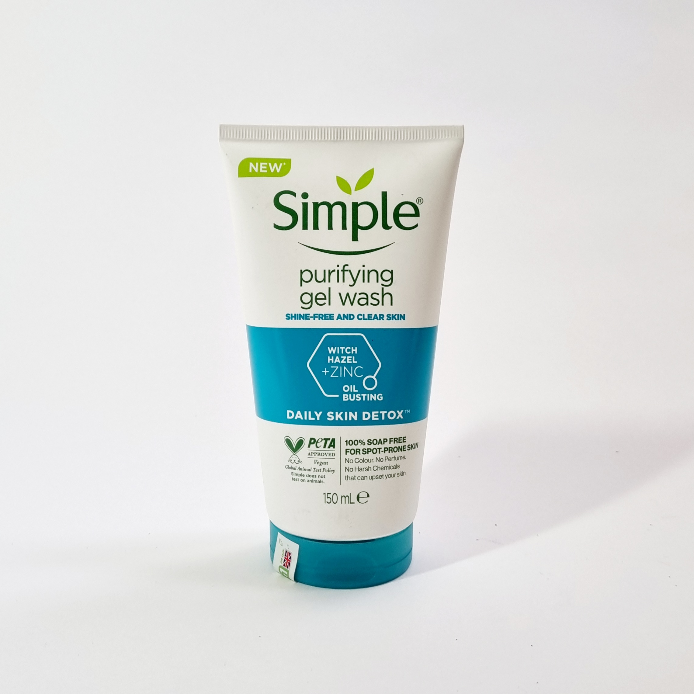 Gel rửa mặt Simple giúp kiềm dầu ngừa mụn