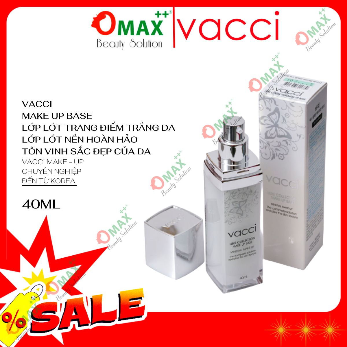 Kem lót VACCI kiềm dầu cao cấp VACCI Make up Base – SPF 10+/PA+++