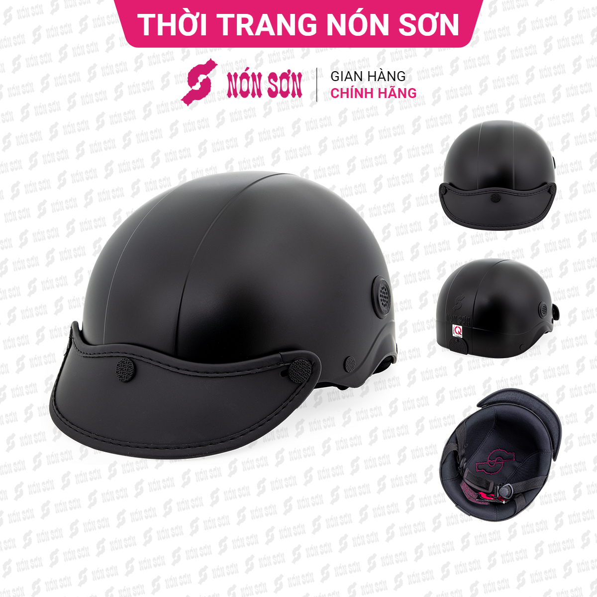 Mũ bảo hiểm lỗ thông gió NÓN SƠN chính hãng-TG-ĐN052