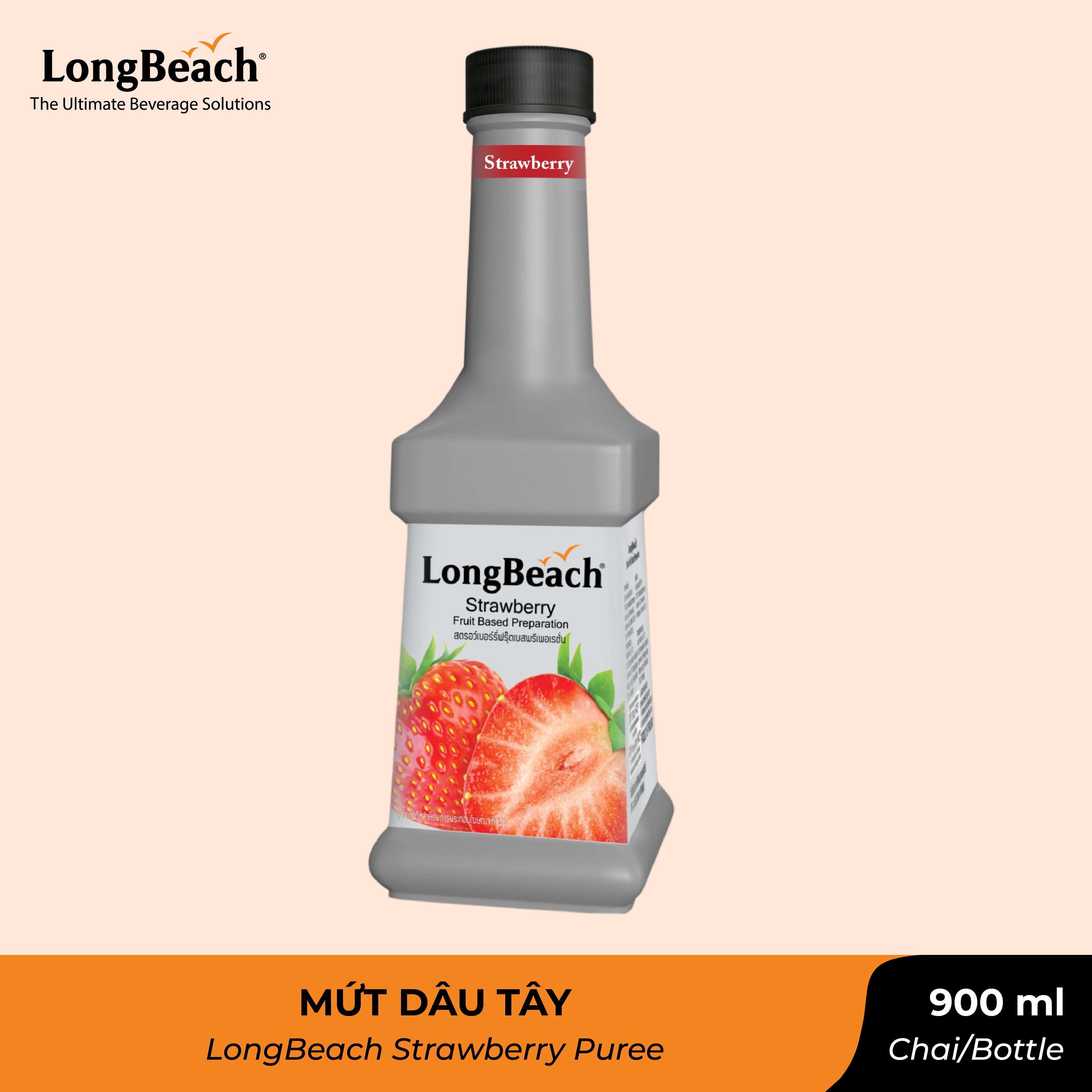 Mứt dâu tây longbeach 900ml