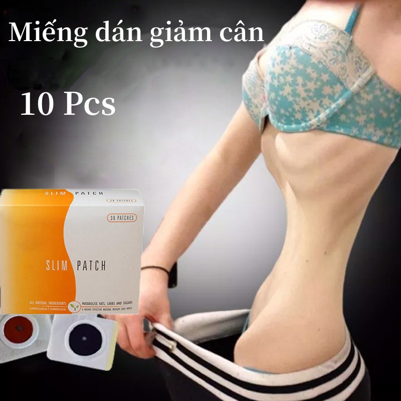Miếng dán giảm cân SLIM PAYCH10pcs miếng dán tan mỡ bụng kem tan mỡ bụng giảm mỡ bụng Bắp Tay, Bắp Chân hiệu quả cấp tốc detox