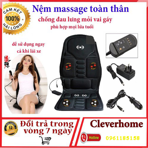 [HCM](Bảo Hành 1 NĂM)Đệm ghế massage toàn thân( đệm) massage toàn thân ghế massage toàn thân giảm căng thẳng và mệt mỏi lưu thông khí huyết giảm đau nhức cơ thể.(SALE SỐC)