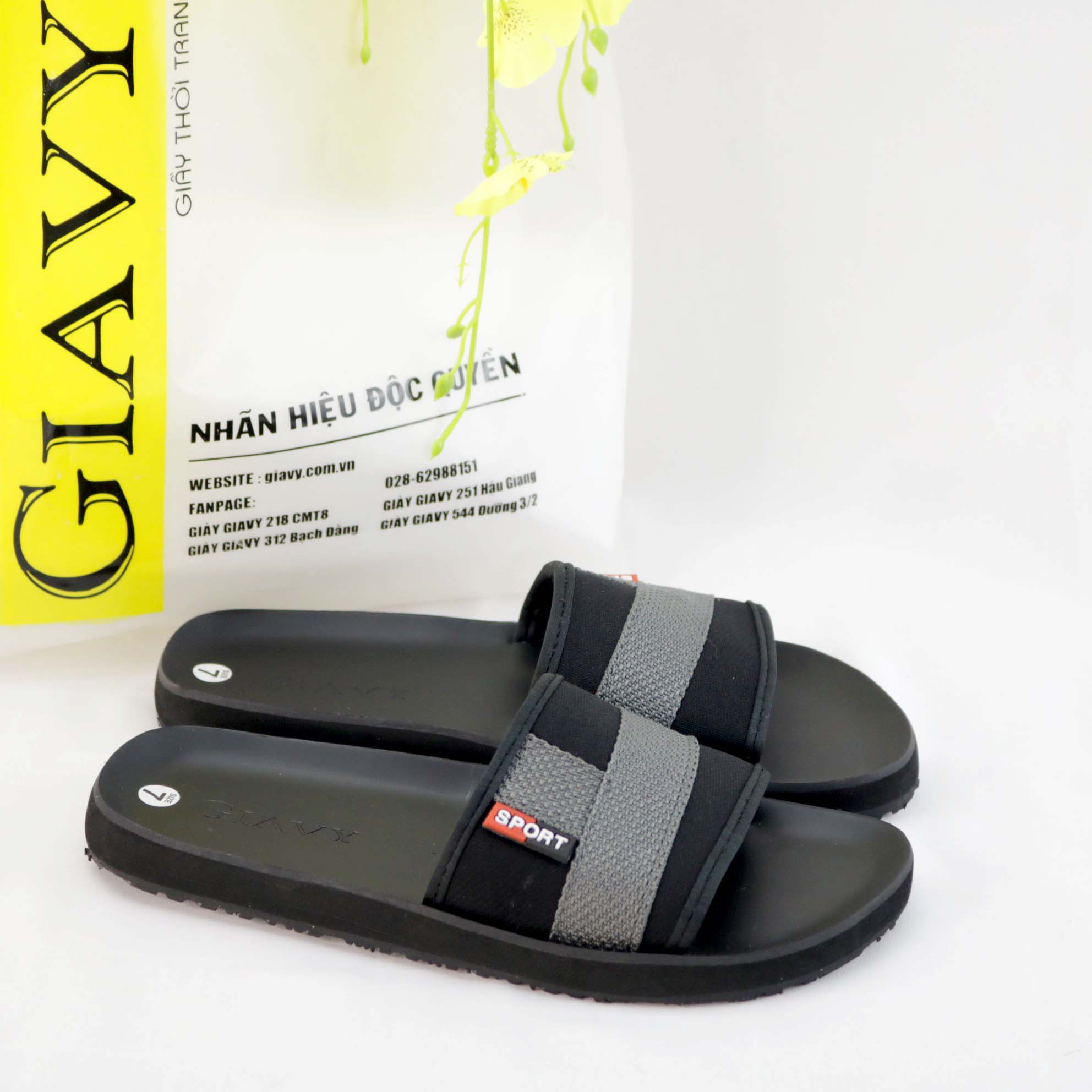 Dép nữ quai ngang phối màu K535 - GIÀY GIAVY