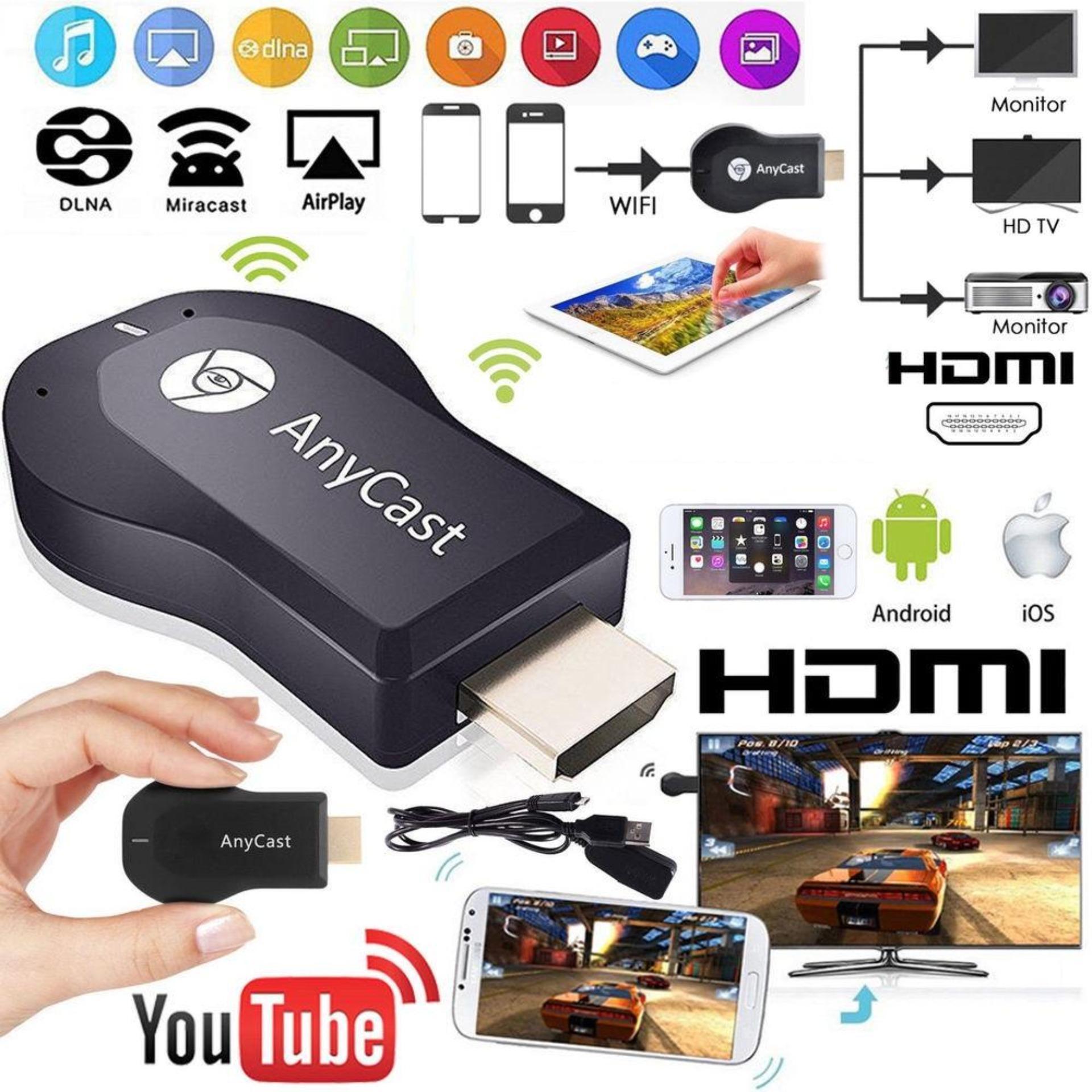 HDMI không dây AnyCast M9 Plus, Kết nối HDMI điện thoại với tivi, chơi game mobile trên màn hình tivi, Bảo hành 1 năm 1 đổi 1 Toàn Quốc