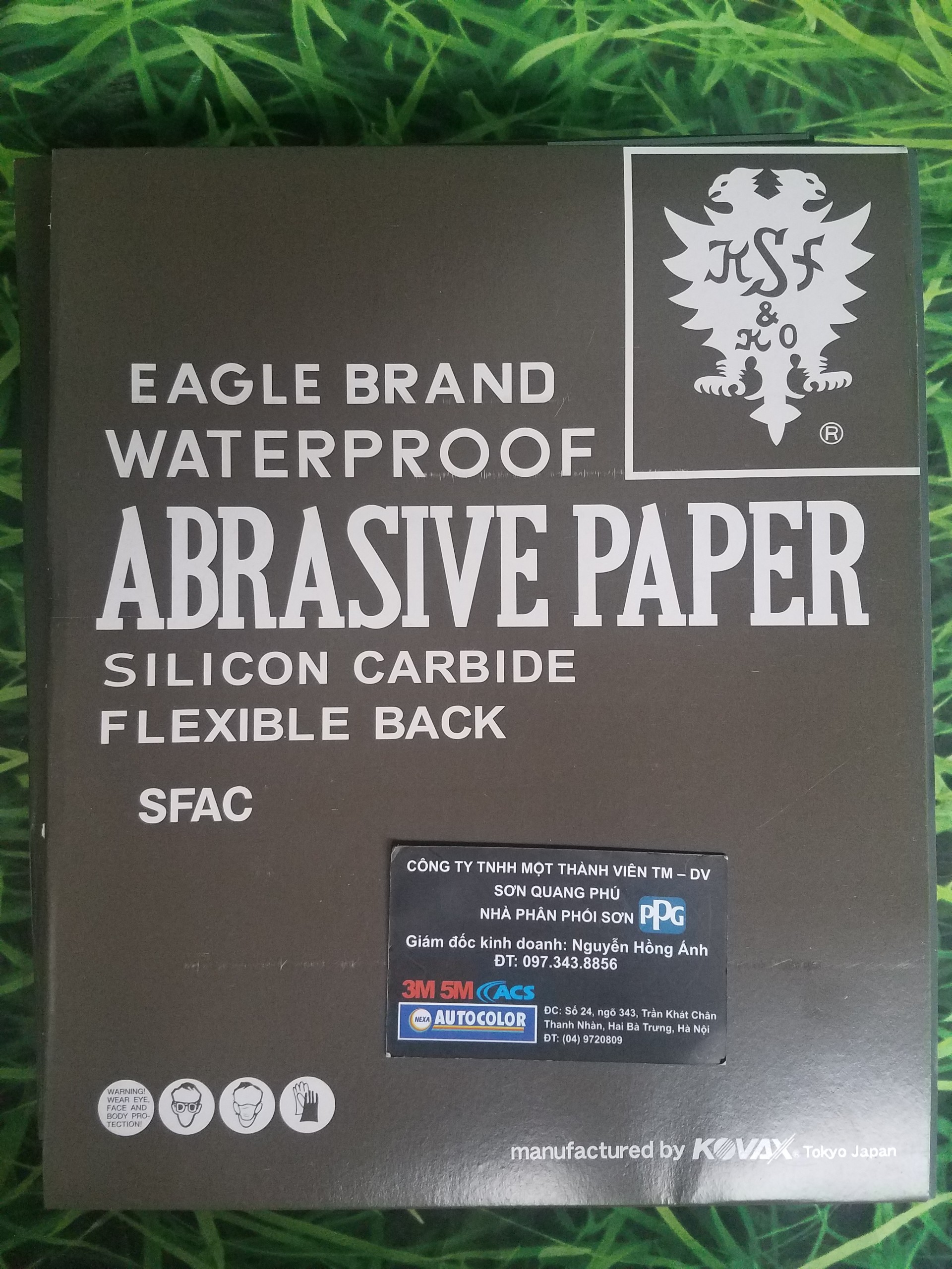 5 tờ Giấy Nhám Kovax Nhật P400 Kích thước 23x28mm ( Sơn oto xe máy ), nhám nước nhật đen SONQUANGPHU22