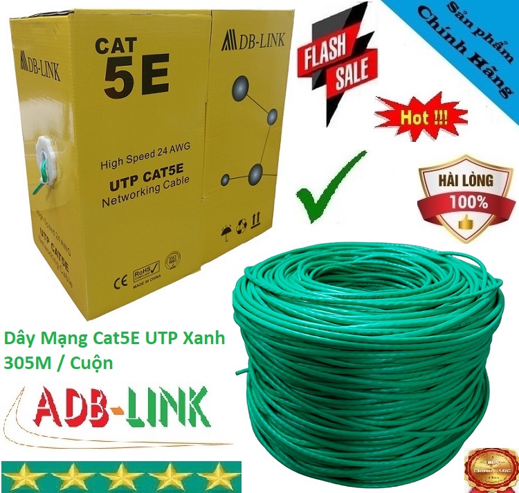 Dây cáp mạng adblink cat5e utp 305m cuộn hàng chính hãng
