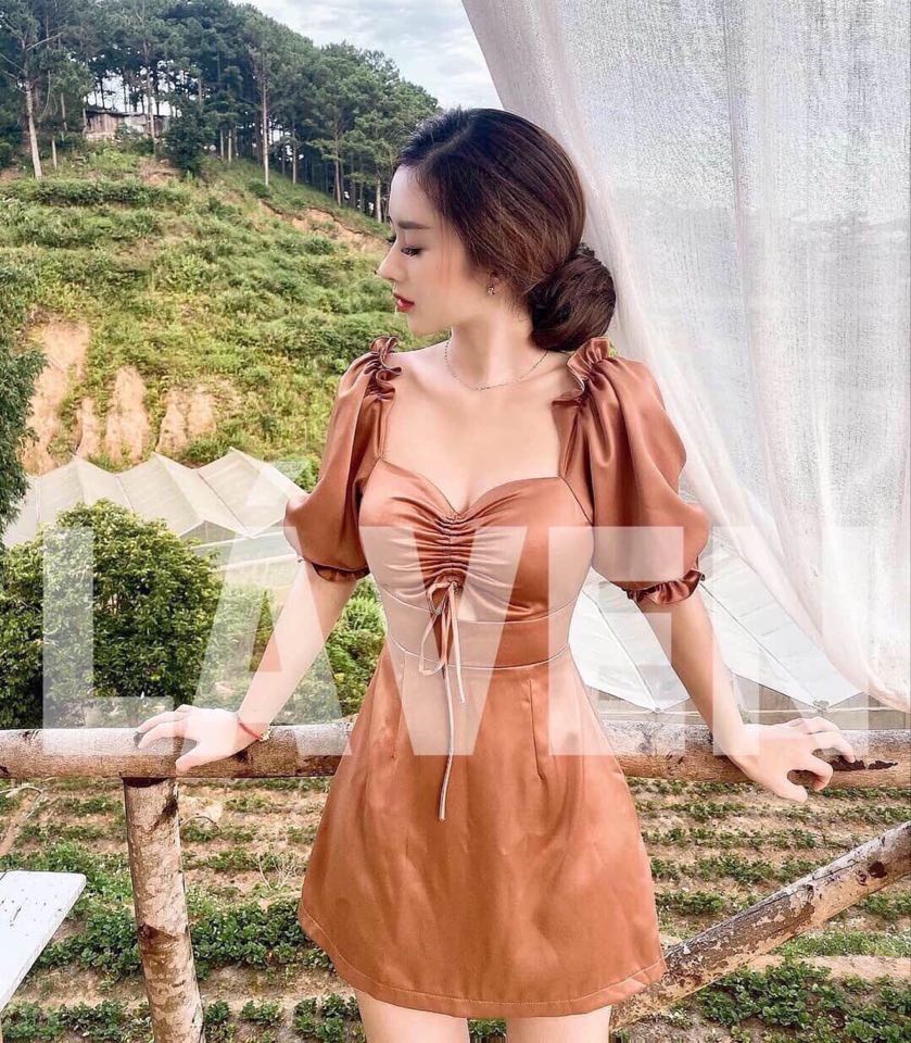 Đầm lụa satin belle fashion