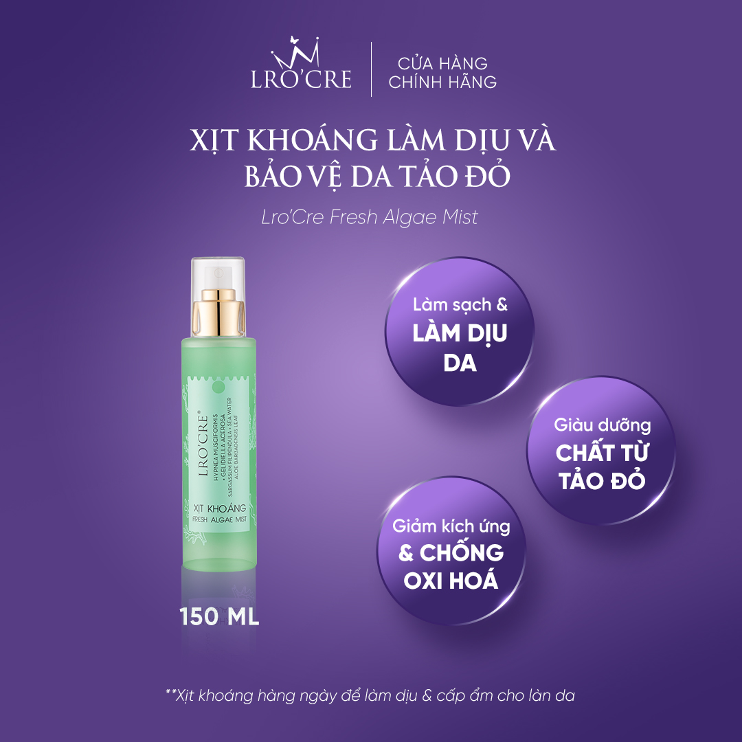 Xịt khoáng lro'cre / fresh algae mist/ 150ml