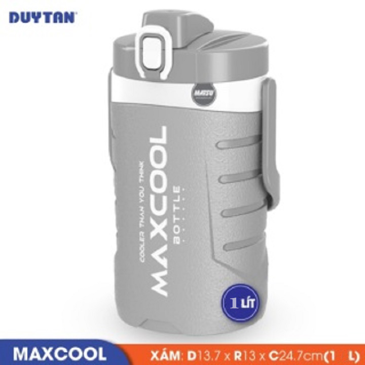 Bình giữ nhiệt Duy Tân 1 lít maxcool có quai xách có vòi tiện lợi/Bình đựng đá giữ nóng lạnh an toàn