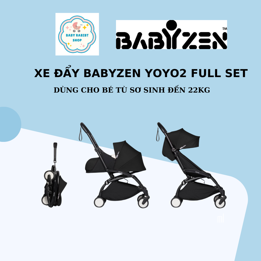 Xe đẩy du lịch gấp gọn babyzen yoyo2 full set 0+ and 6+