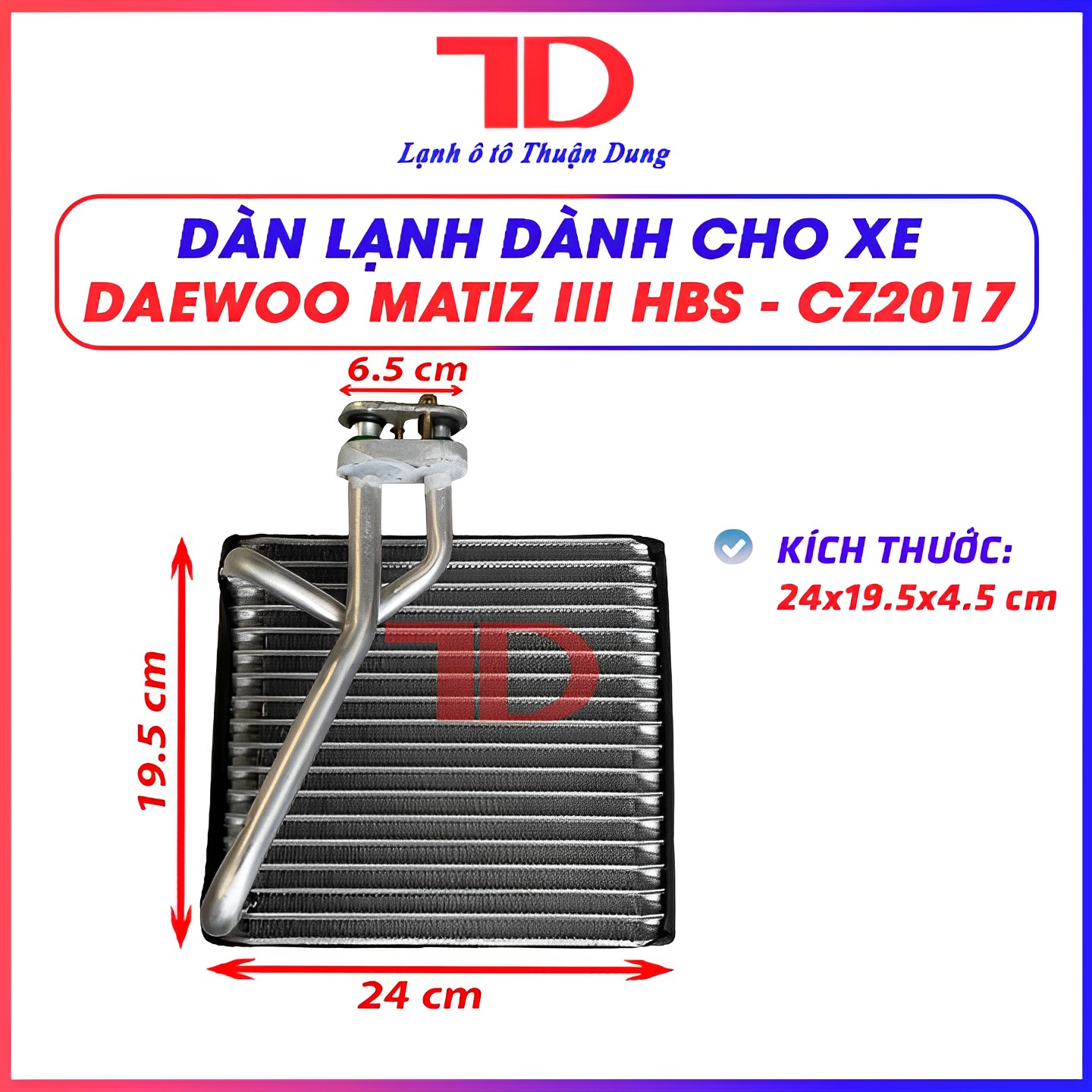 Dàn lạnh xe daewoo matiz iii hbs - cz2017 - vật tư điện lạnh ô tô thuận dung